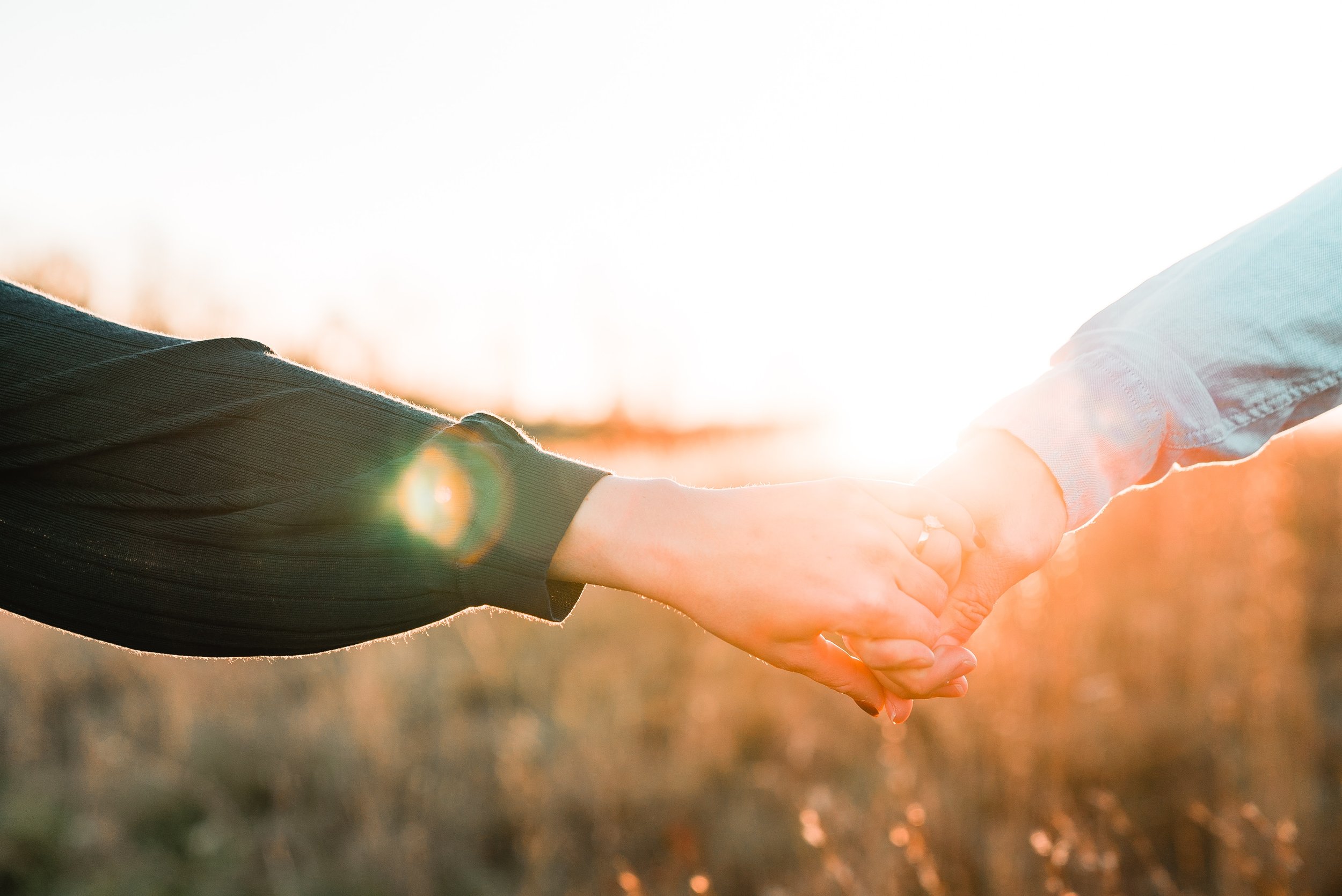 couples taking their hands